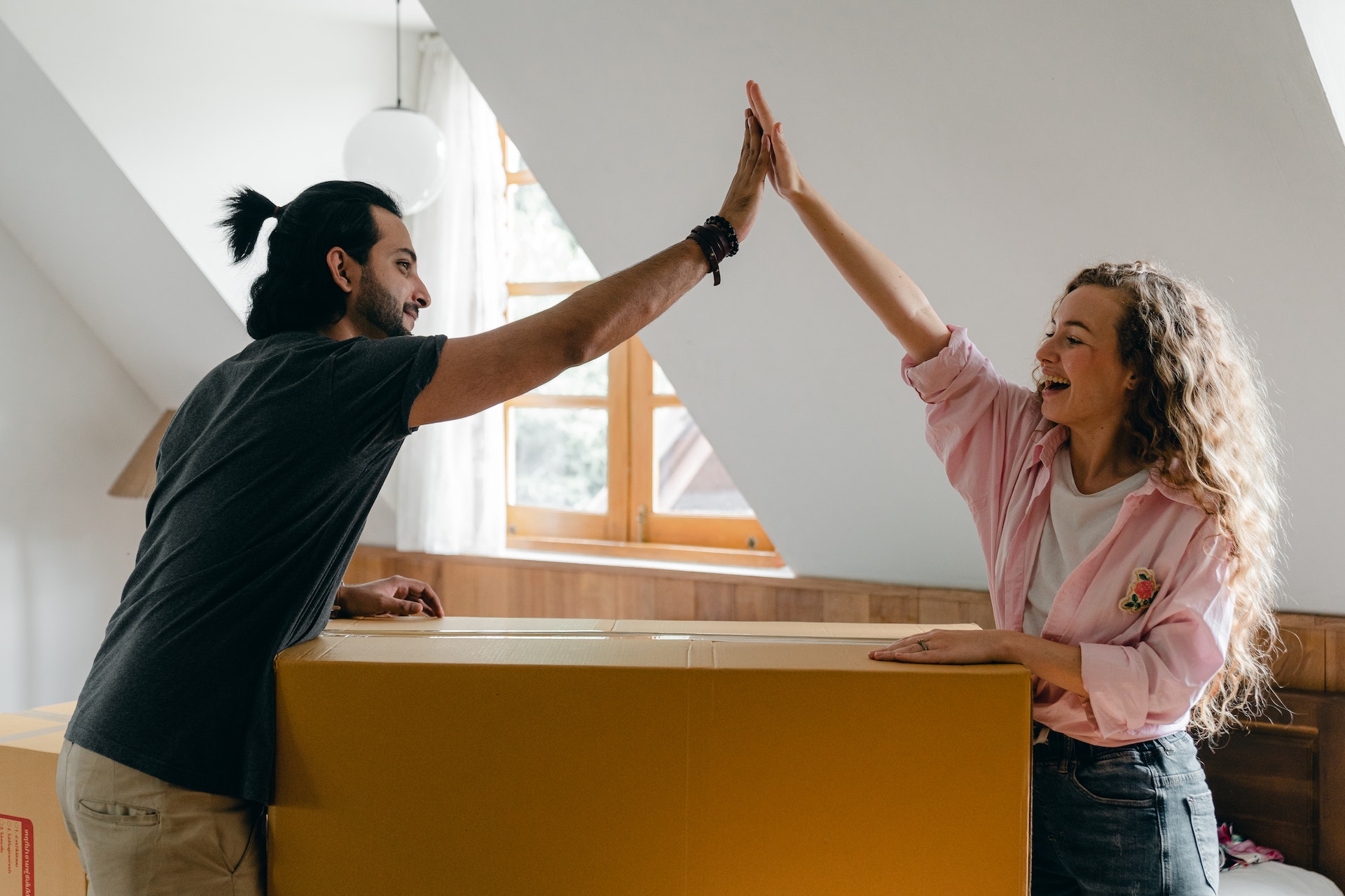 high fives for a job well done with the help of a professional orgainzer
